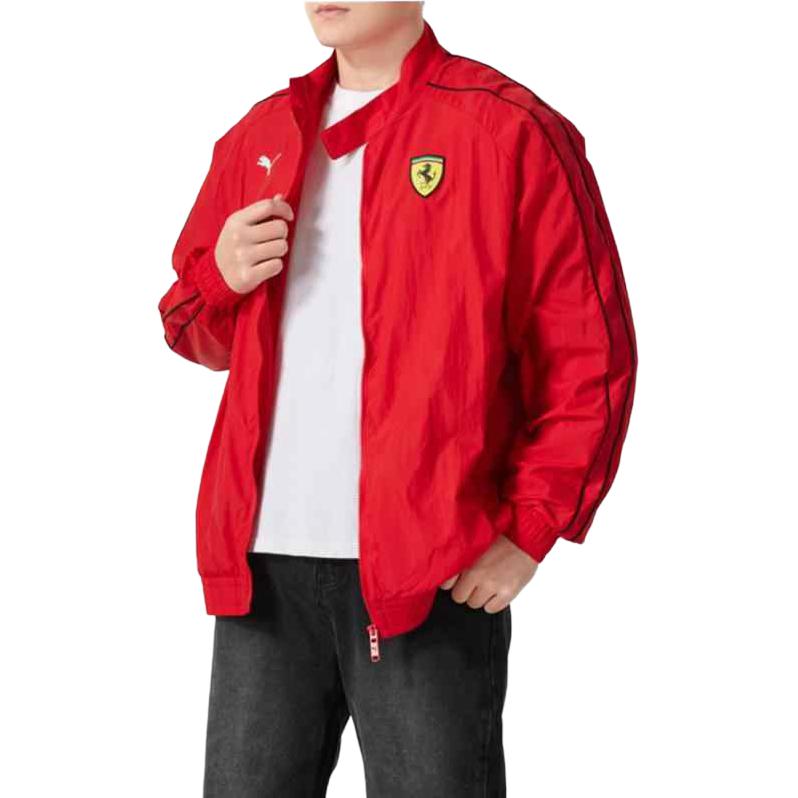Puma Casual Comfortable Loose Long Sleeve Racing American Vintage Jacket Men Jacket Red 630215-02