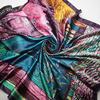 Fashion Scarf Women's Oil Painting Printed Large Silk Satin Square Scarf