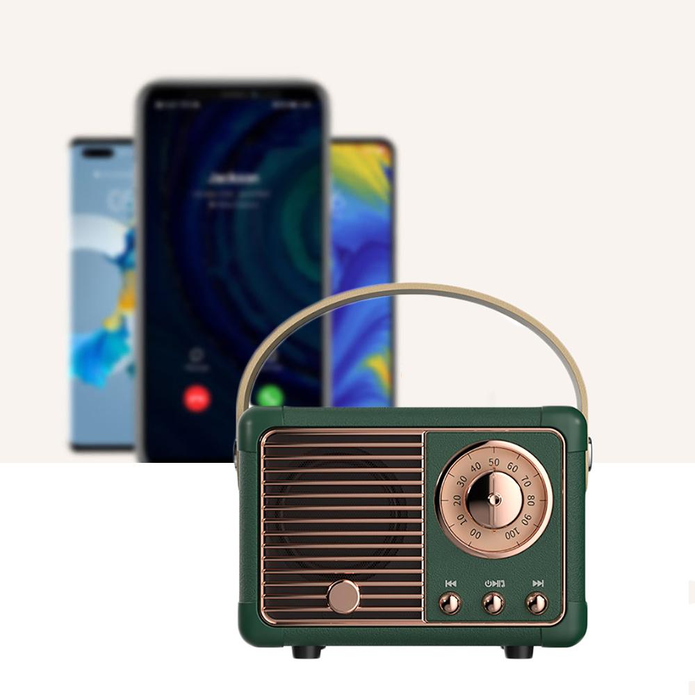 1 шт. Портативная ретро Bluetooth-колонка Мини Беспроводная стереоколонка USB/ TF/ Аудио