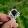 Подарок для нее Натуральный черный тигровый глаз Кольцо-обещание с регулируемым размером Серебро 925 пробы