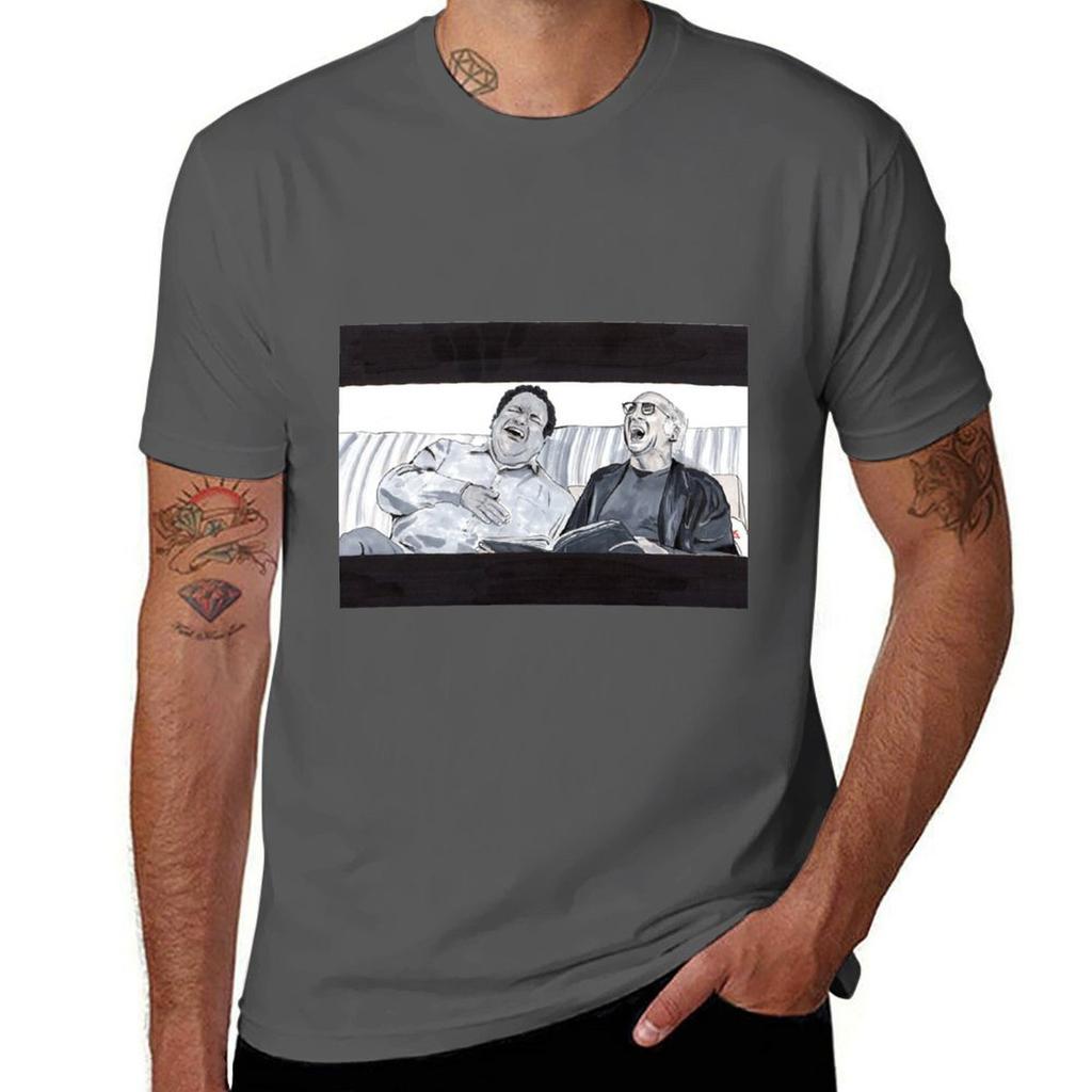 Curb Your Enthusiasm Larry David And Jeff Garlin Tshirt Cotton Tshirt Plain For Unisex Package Tshirt