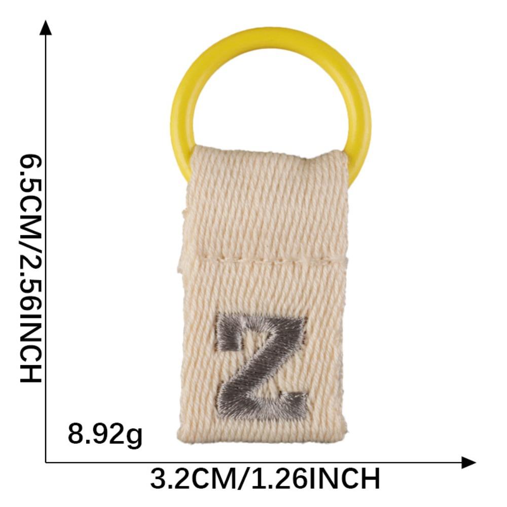 Embroidery 26 Letter Key Chain Key Ring Business Key Holder Creative Alphabet Car Key Buckle  Man