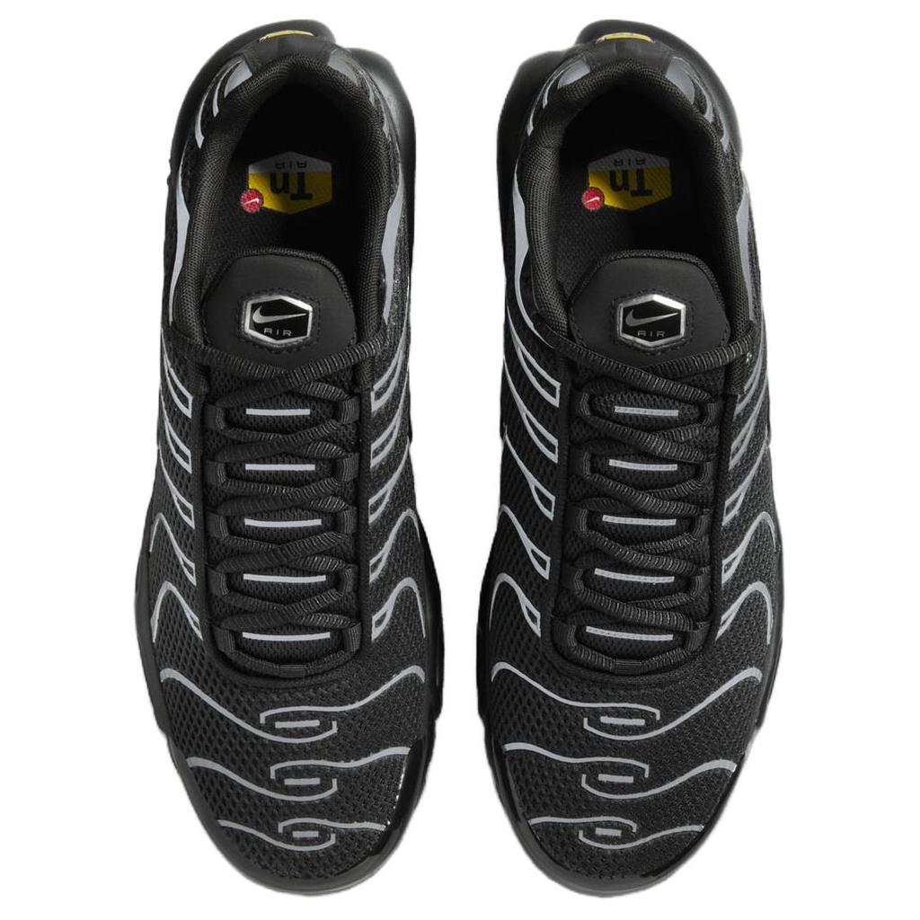 Nike Кроссовки Air Max Plus Premium Черные Светоотражающие Серебристые Повседневная Обувь HQ3029-001