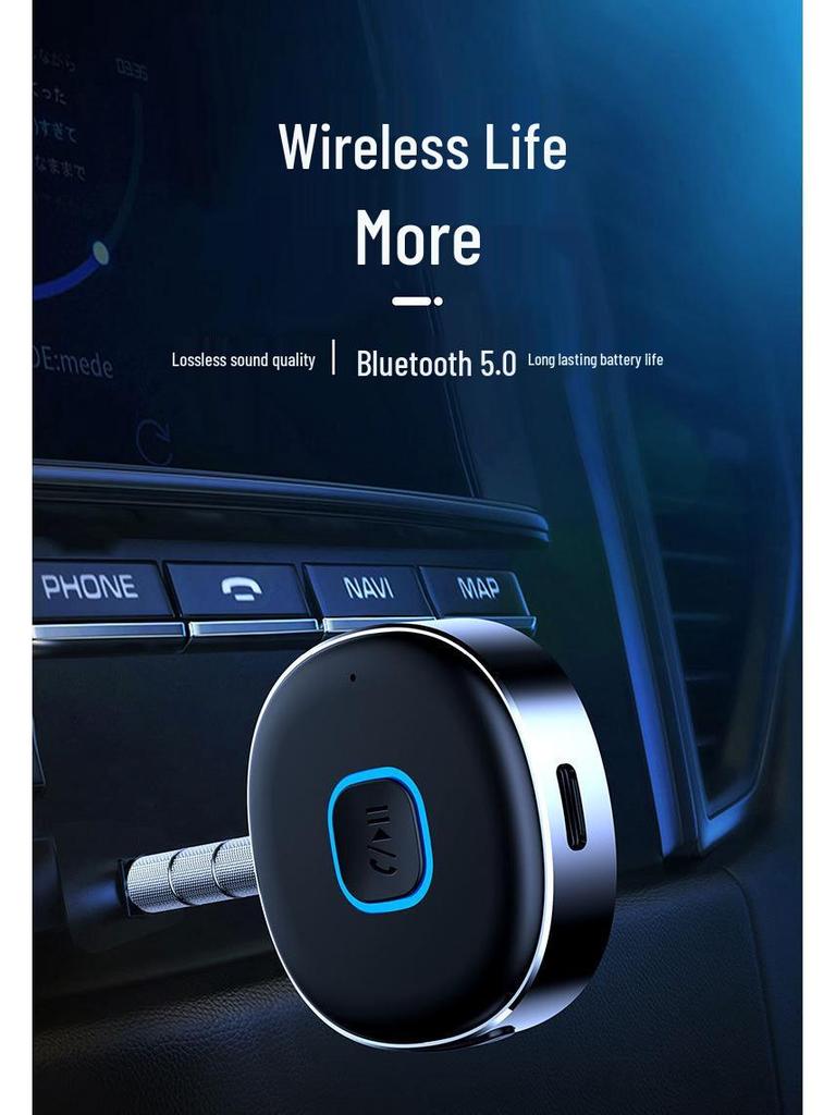 Bluetooth Car Audio Receiver with Lossless Sound and Dual Connection