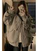 Women's American High-Street Style Loose Irregular Flight Jacket for Spring and Autumn