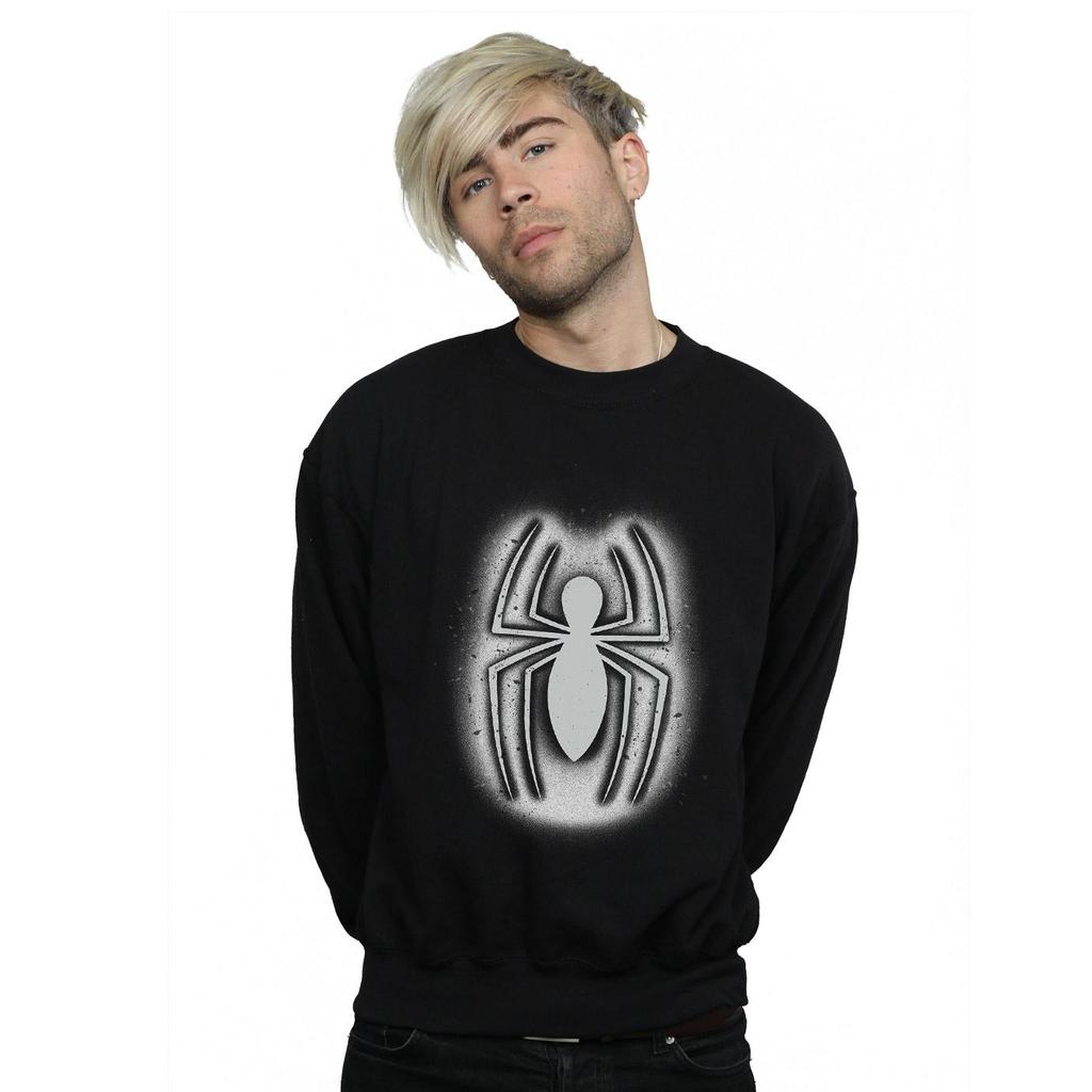 Marvel Mens Spider-Man Graffiti Logo Sweatshirt