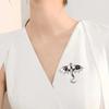Vintage Oil-Dripping Flying Dragon Brooch Rhinestone Cartoon Enamel Animal Shape Hat