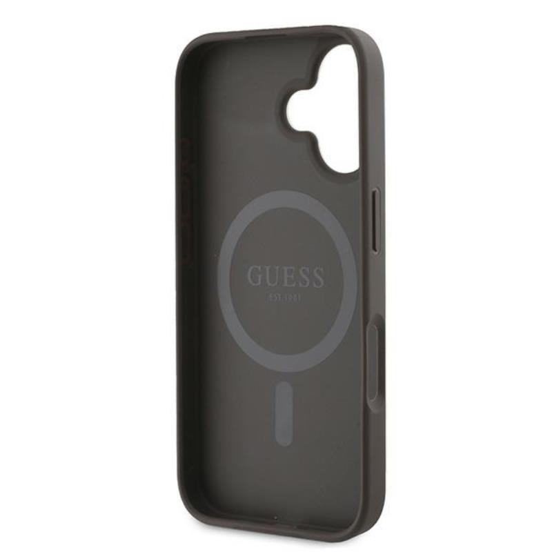 Guess 4G Ring Classic Logo Magsafe - Etui Iphone 16 Plus (Brązowy)