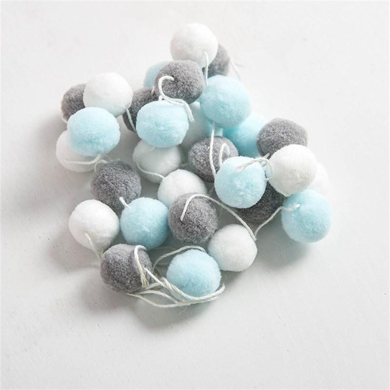 Украшения для комнаты Декоративный меховой шарик Гирлянда Цветная детская комната Дом DIY