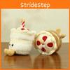 Cute Plush Cartoon Keychain Toy Cake Milk Tea Cup Accessory In Sweet Colors