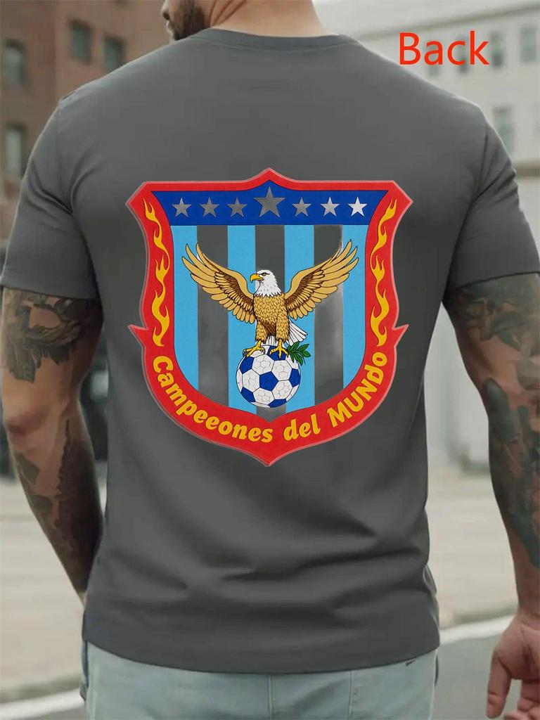 Мужская серая футболка FIFA | Изготовлена из 100% удобной ткани, идеально подходит для повседневной носки, с эмблемой Чемпионов мира