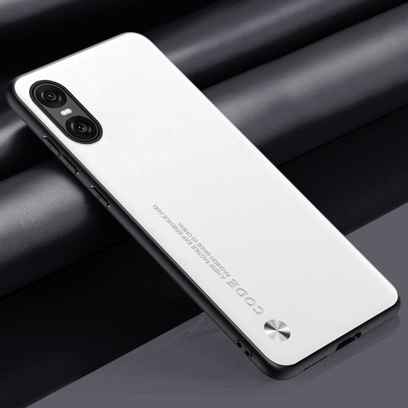 Plain PU Leather Case for Sony Xperia 10VI 1VI Matte Back Cover Silicone Shockproof Soft Edge Protection Phone Cases for Xperia 10 1 VI 5V 10v 1v