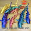 Подвижная игрушка акула, напечатанная на 3D-принтере - Свободно качающиеся суставы, Креативный подарок для детей
