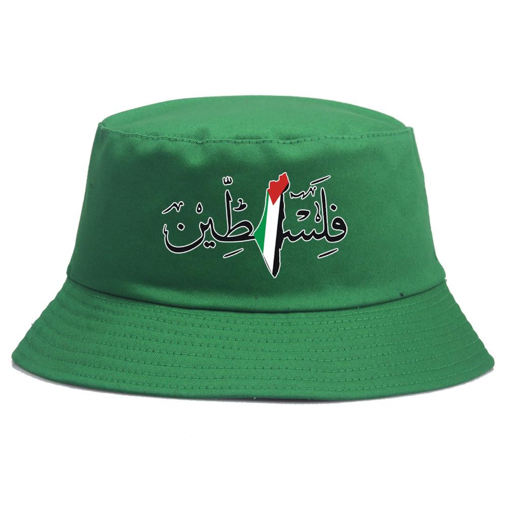 Palestine Vintage Water Resistant Cotton Fisherman Hat With Sunshade For Outdoors