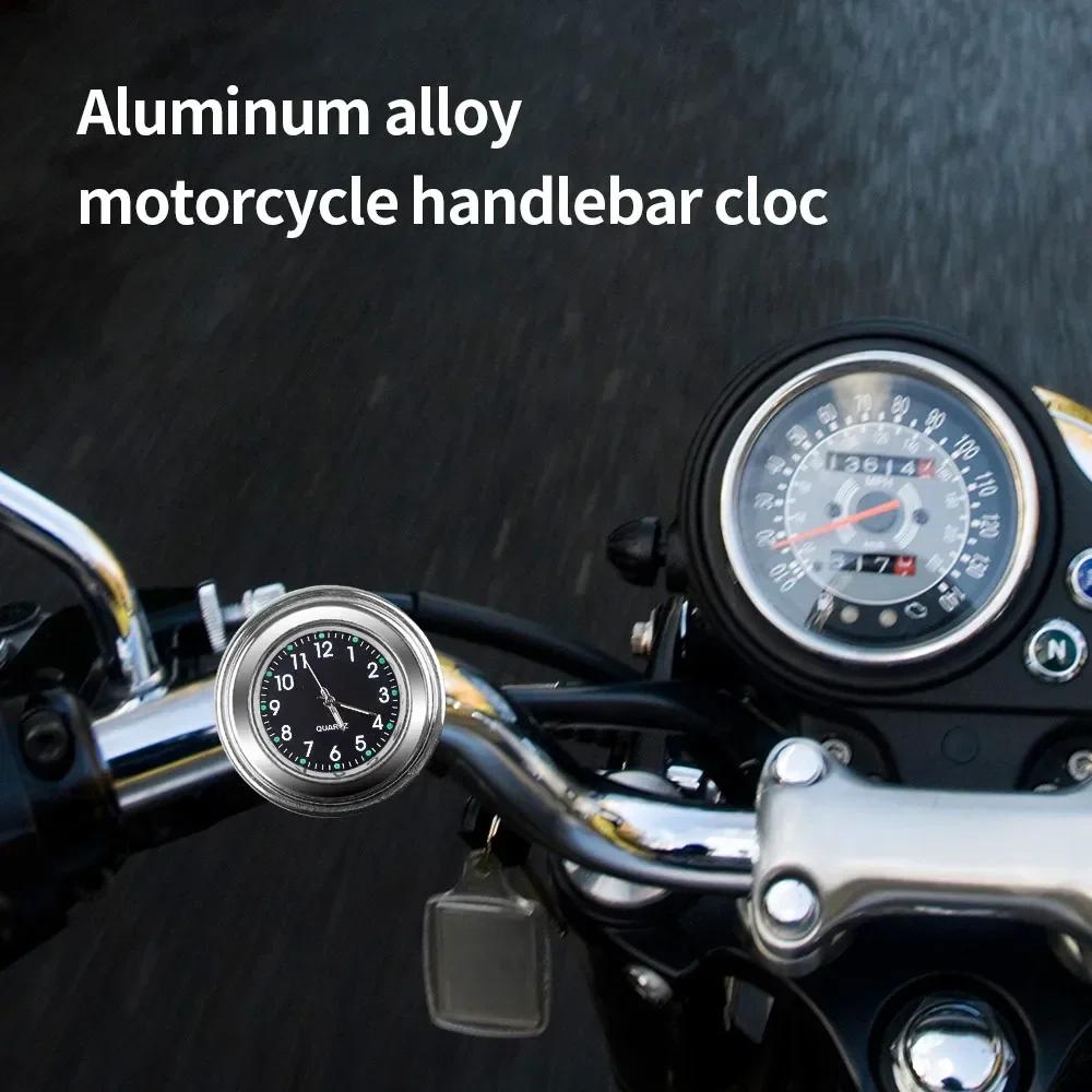 Motorcycle Handlebar Mount Clock Waterproof Shockproof Night Vision Stainless Steel Refit Watch Universal For Motorbike Bicycle Handle Bar