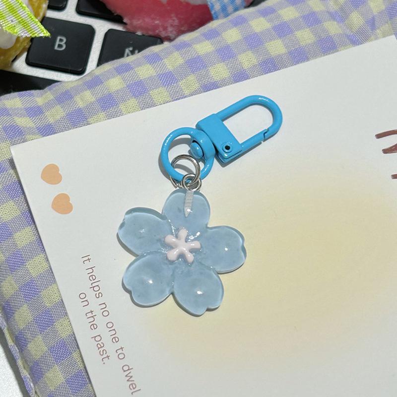 Прозрачный кулон в виде цветка сакуры, брелок для девочек, женщин, брелок, милый, креативный, аксессуары для украшения рюкзака, подарки