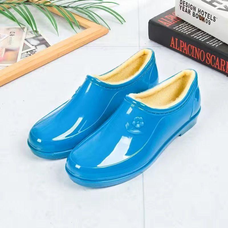 New Shallow Mouth Four-season Rain Shoes Women's Short Tube Non-slip Waterproof Shoes Low-top Work Rubber Shoes