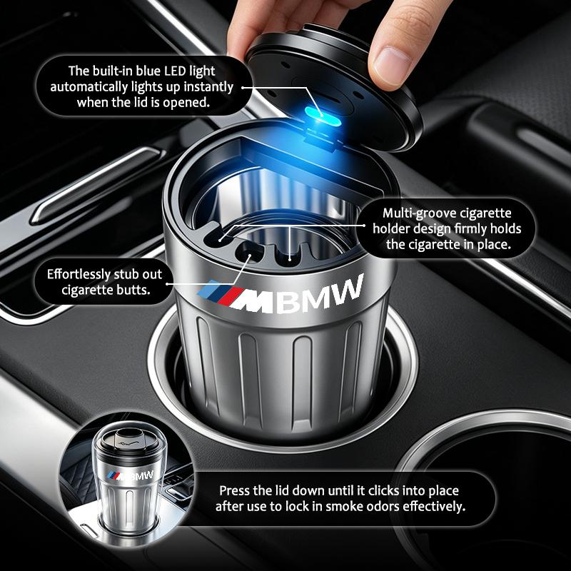 DLCP9 Universal Portable Car Stainless Steel Ashtray Cup Holder For BMW M Performance Alpina M3 M5 M6 X1 X3 X4 X5 G20