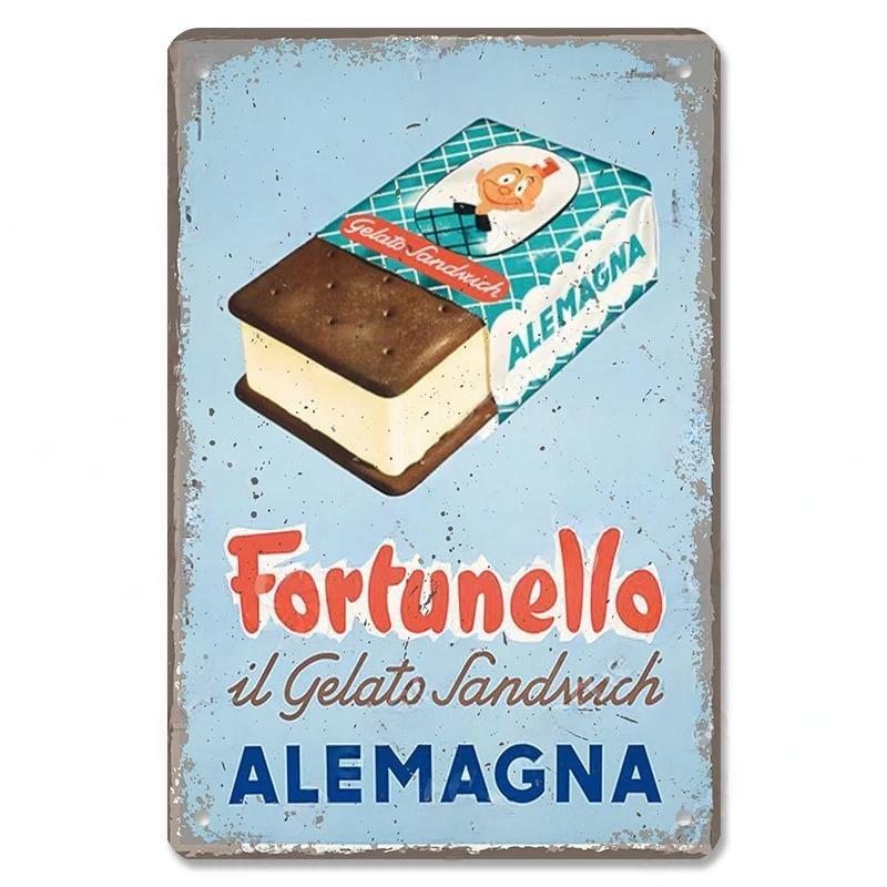 Vintage Candy Chocolate Metal Plates Cream Milk Chocolate Poster Metal Plaque Tin Sign For Kitchen Cafe Dining Room Wall Decor