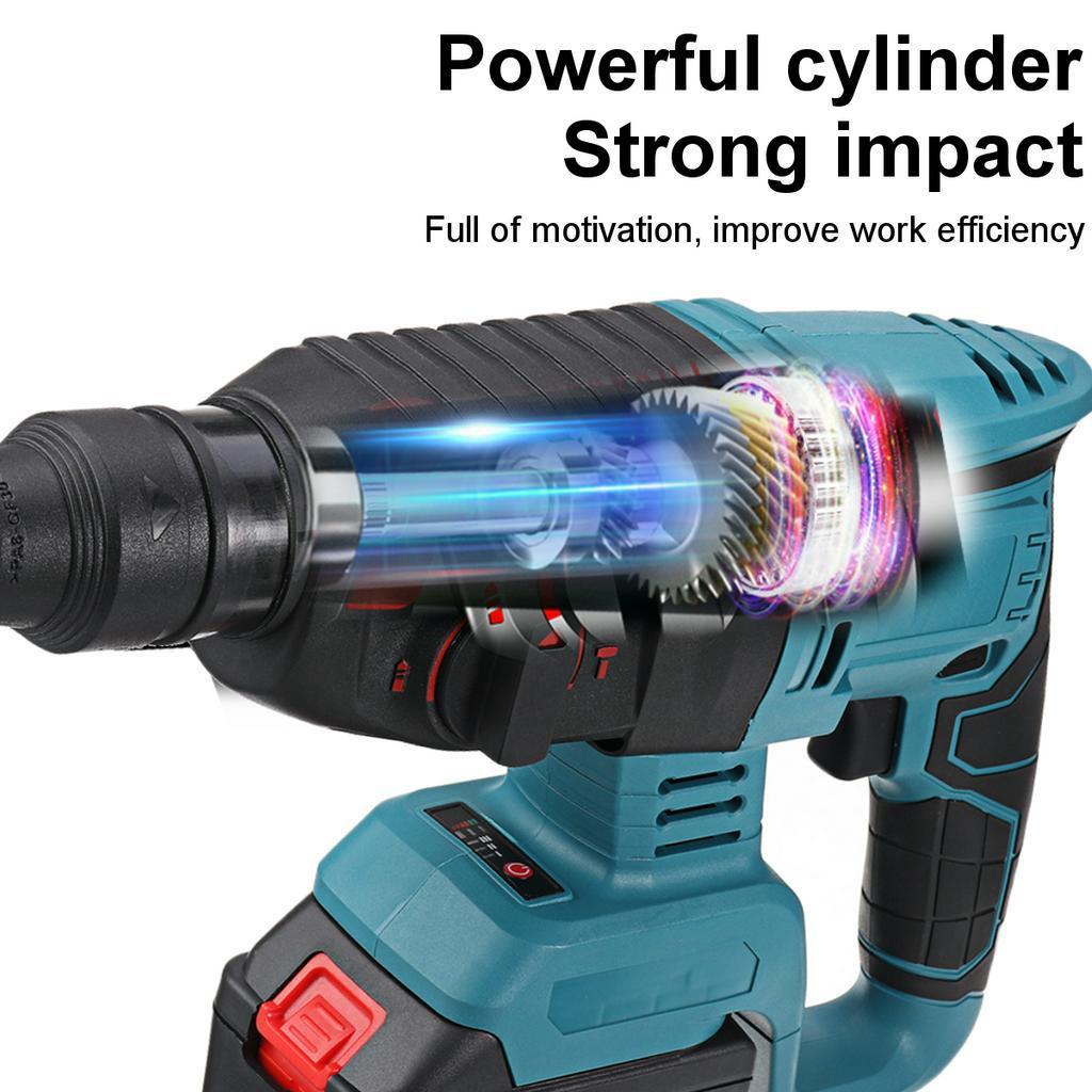 18V 4 Function Brushless Rotary Hammer Electric Drill Hammer Hammering Machine Drilling Concrete Tool with Makita