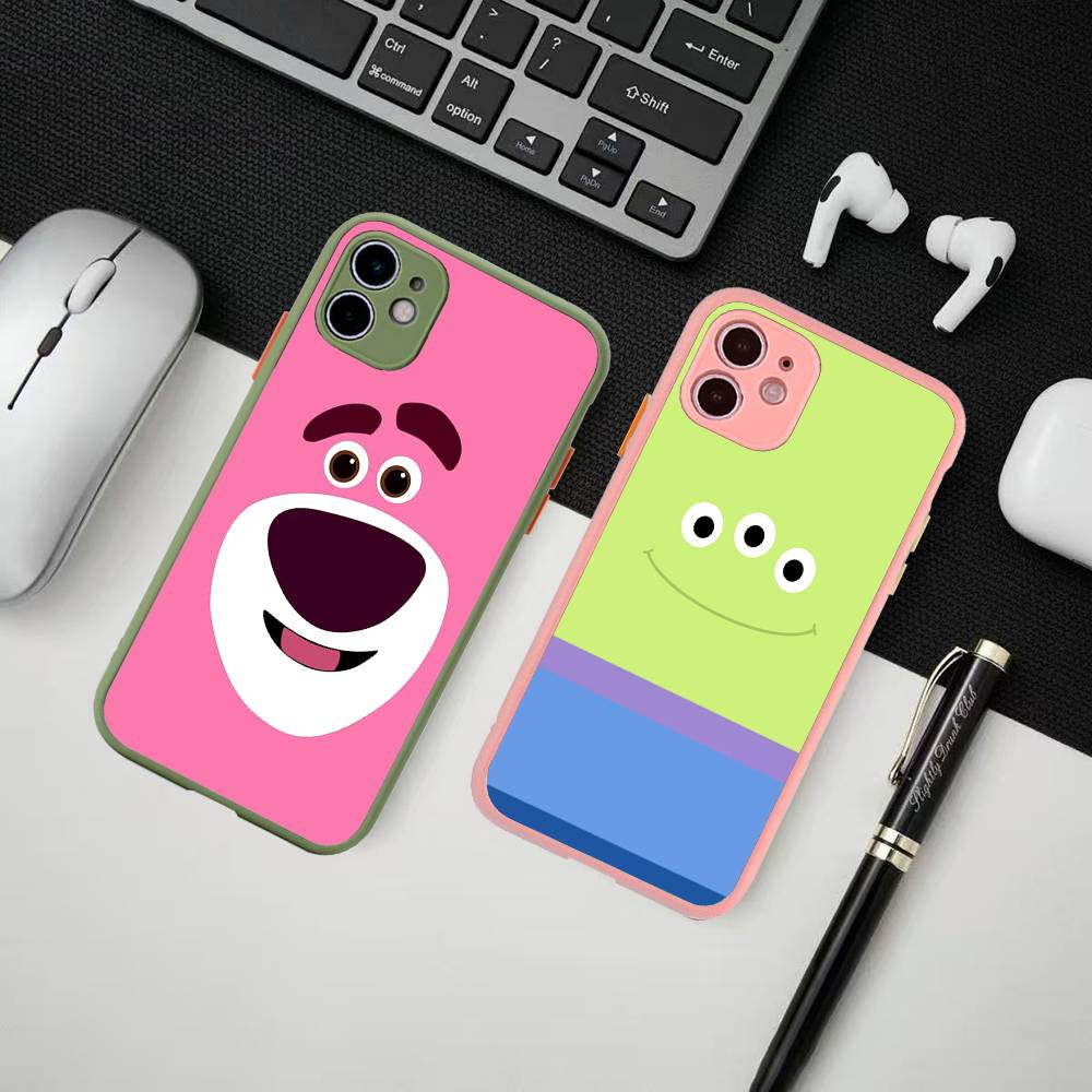 Чехол T-Toy S-Story Вуди и Инопланетянин Для iPhone 11 12 13 14 15 16 Pro Max Plus X XS MAX Ударопрочный Матовый Задний Чехол