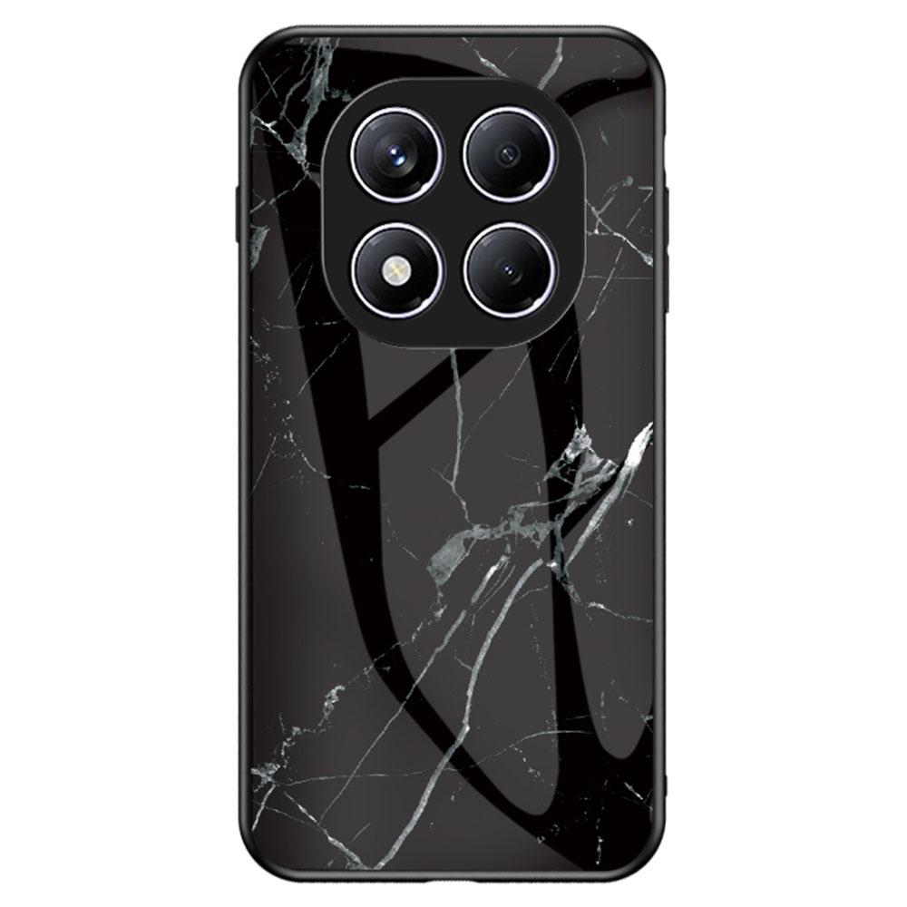 For Xiaomi Redmi Note 14 Pro 4G Case Marble Pattern Tempered Glass+PC+TPU Protective Phone Cover