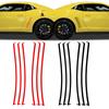 6Pcs Car Vent Insert Stripes Decal Inlay Shark Gill Air Flow Vent Sticker For Chevy Camaro SS RS LS 2010-2015