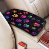 Universal Car Center Console Cushion Pad, Purple Butterfly Soft Waterproof Car Center Console Cover Auto Armrest Seat Box Cover Protector for Most