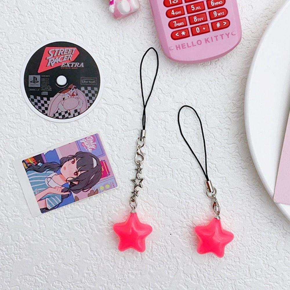 Keychain Phone Hanging Rope Pendant Mobile Phone Chain Star Phone Strap  Girl Jewelry