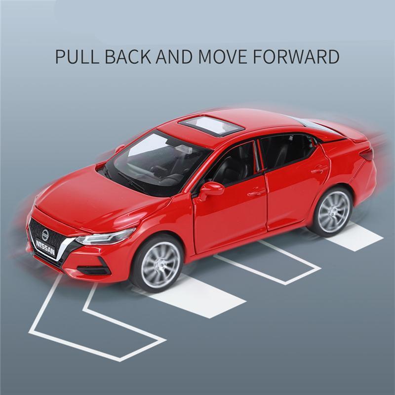 Литая под давлением модель автомобиля SYLPHY 1/32, коллекция игрушечных транспортных средств, звуки, подарки для детей