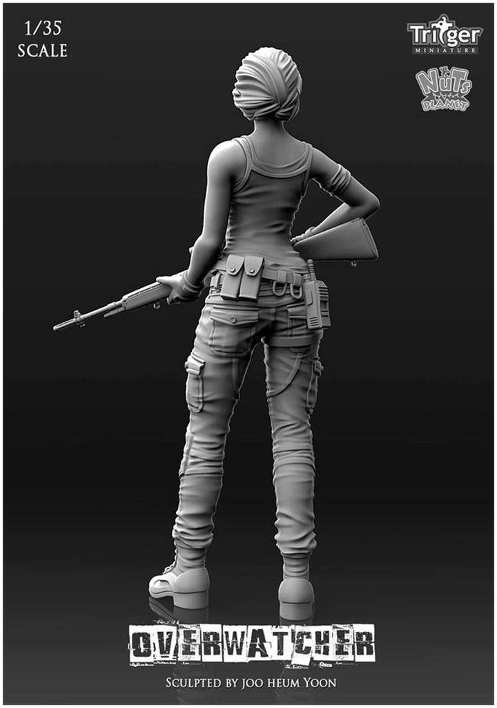 Nuts Planet Женский снайпер наблюдает за врагом Неокрашенный смоляной сборочный набор T35005 1/35