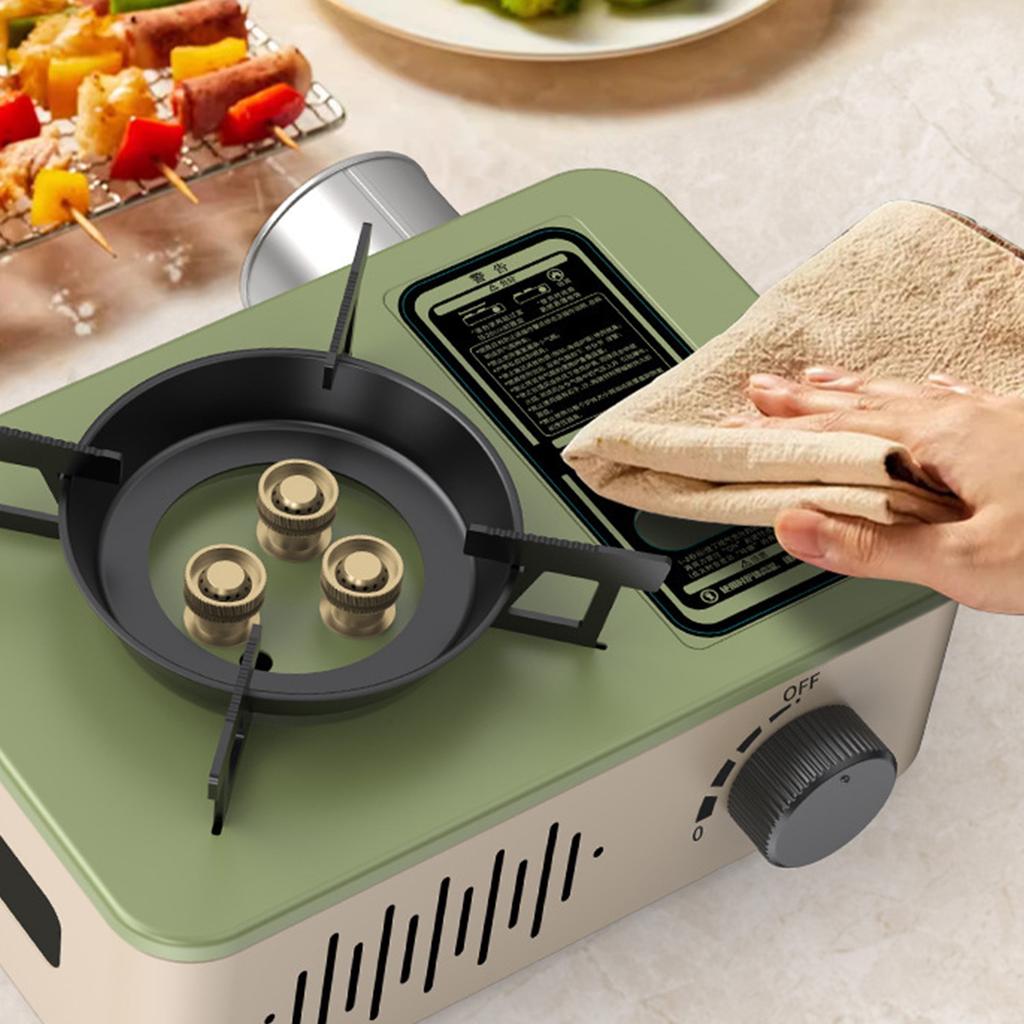 Портативная 3-конфорочная газовая плита для кемпинга, компактная складная уличная плита для барбекю и кемпинга