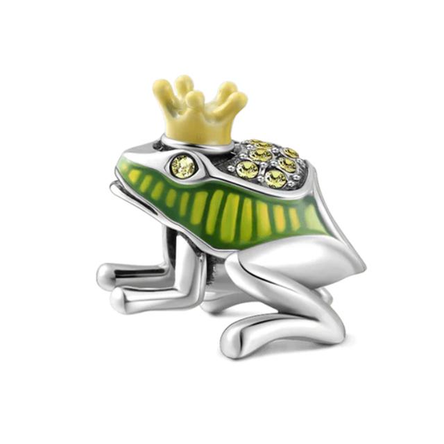 2023 New 925 Sterling Silver Frog Tiger Turtle Mouse Charms Pendant Fit Original Fashion Bracelet Fashion DIY Jewelry For Women