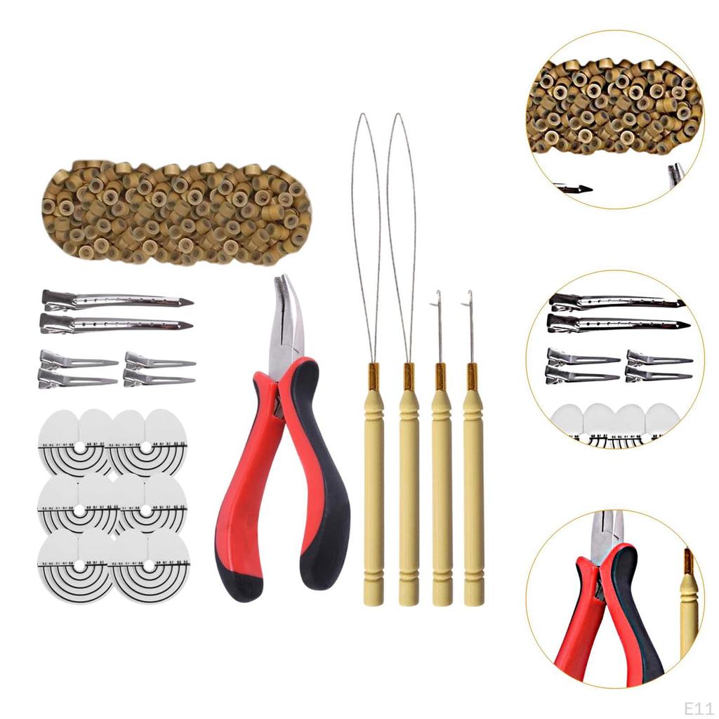 Инструмент для наращивания волос Парикмахерские принадлежности 500 силиконовых бусин Кольца Гаджет для укладки