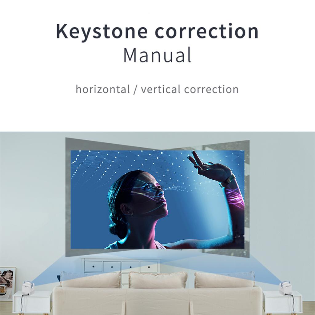 Портативный проектор Android 9.0 с большим экраном и высокой четкостью. Динамик Hi-Fi. Превратите свой