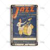 MISES JAZZ Металлический постер Винтажная металлическая жестяная табличка Декоративная тарелка Металлическая вывеска Музыкальная металлическая табличка Домашний бар Студия Индустриальный декор