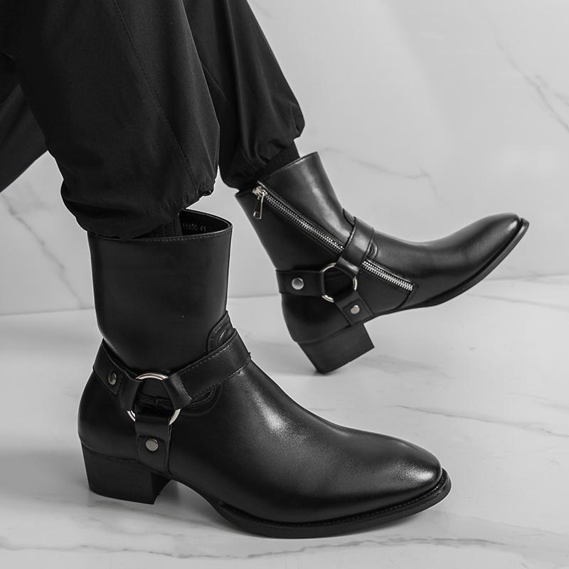 Men Spring Autumn Boots Leather Fashion Outdoor Comfortable Comfortable Wear For Daily Use Durable Material With Good Quality