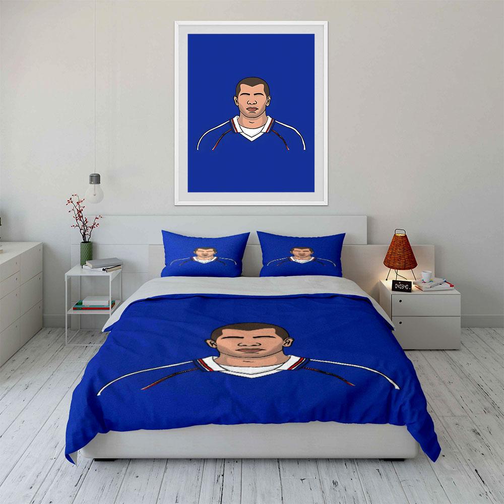 Illustrated face and jersey. Bedding sets Duvet cover sets Duvet covers Pillowcases(1 * Duvet Cover 2 * Pillowcases without duvet insert)