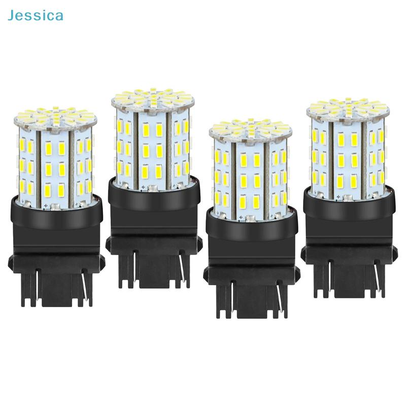 Набор из 4 светодиодных лампочек 3157 | 64 SMD Белые Автомобильные Стоп-сигналы/Указатели Поворота (12 В, Срок службы 50 000 часов)