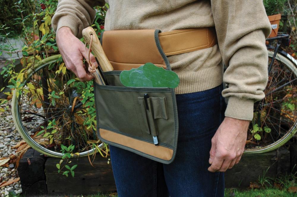 Brown garden tool belt