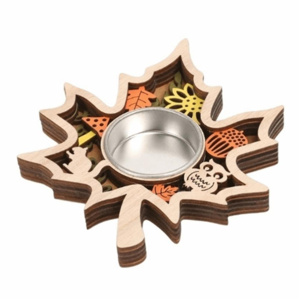 Multi-layered Halloween Candle Holder Romantic Wooden Candle Stands Ghost Festival