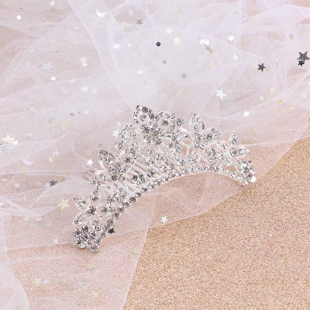Корона Расческа для волос Блестящие Модные аксессуары Аксессуары для укладки волос Свадебные украшения Головные уборы