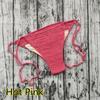 Handmade Crochet Tie-Up Bikini Shorts with Lining