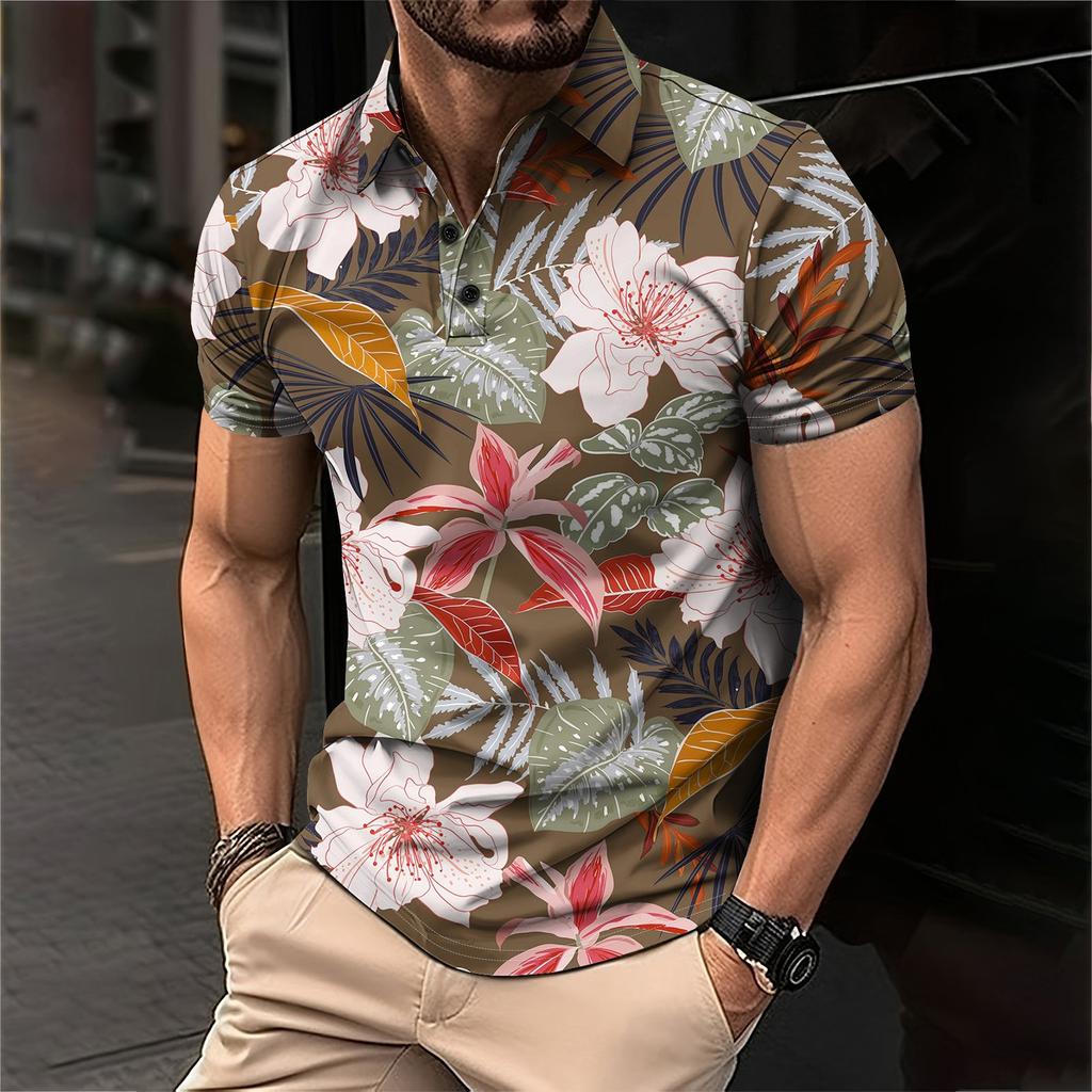 Мужская летняя дышащая рубашка с короткими рукавами и культурой отдыха