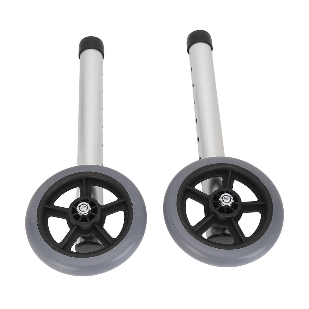 2Pcs Walker Wheels Replacement Adjustable for The Elderly Disabled Accessories Aluminum Alloy Legs