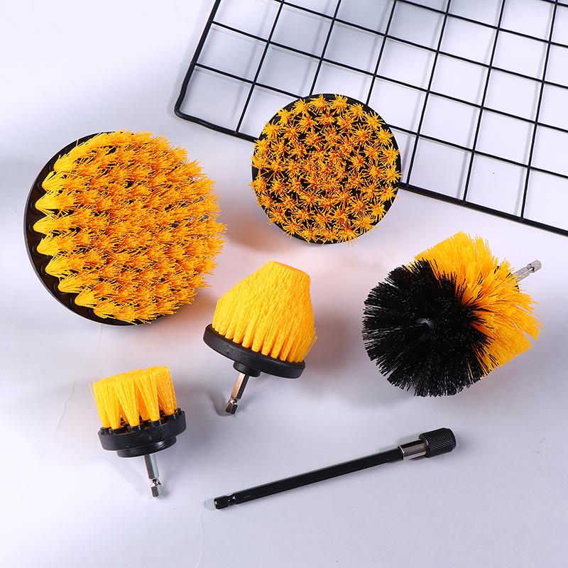Electric Scrubber Grill Brush Kit 2/3.5/4'' Power Cleaning Brush For Car Bathroom Floor, Tub Shower Grout Nylon Attachments