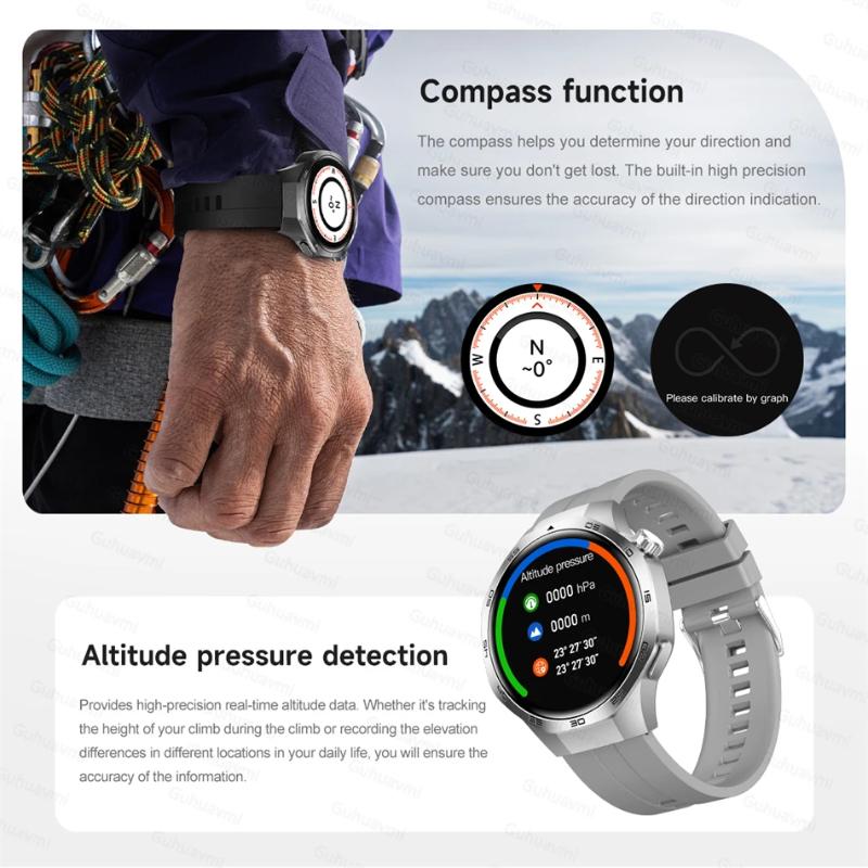 2025 Новые часы GT5 Max Смарт-часы HD AMOLED Экран NFC GPS Трекер Звонок по Bluetooth Здоровье Водонепроницаемые Смарт-часы Мужские Женские Для Huawei