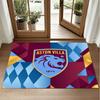 Aston Villa Football Design Crystal Velvet Rug Soft Decorative Mat for Bedroom Entrance