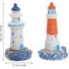 Toyvian 4 шт. Мини-декор маяка Средиземноморские фигурки Орнаменты Миниатюрные ландшафтные украшения (Случайный шаблон)