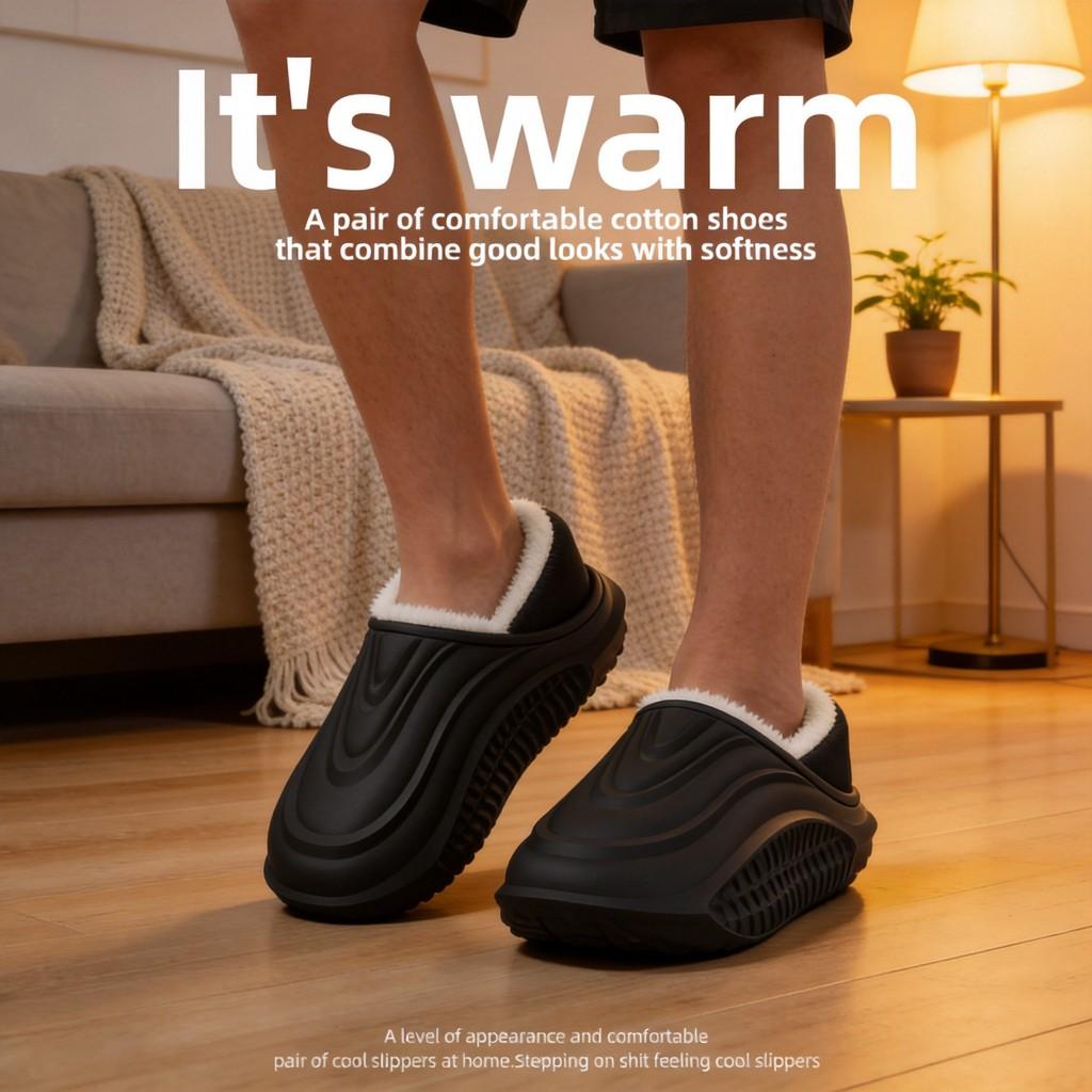 Eva Waterproof Cotton Shoes For Men Women With Nonslip Warmth Indoor Outdoor Use